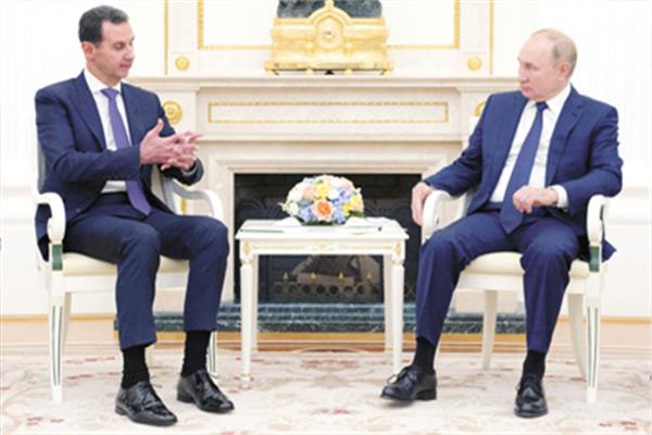 ■ الرئيس الروسى يجتمع بنظيره السورى فى موسكو