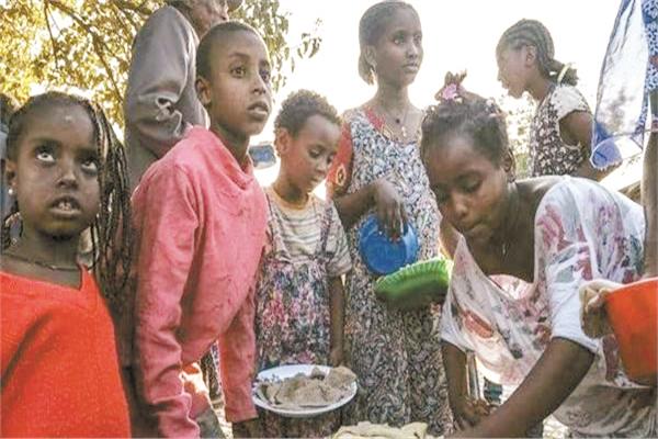 الاطفال ضحايا سياسة المجاعة والحصار فى تيجراى