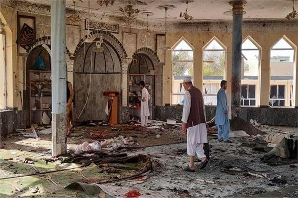 جانب من التفجير الارهابي للمسجد