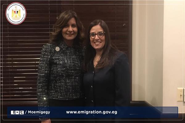 وزيرة الهجرة تهنئ أول قاضية مصرية بالولايات المتحدة