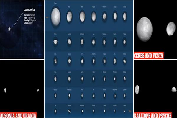 التقاط صور لأكبر 42 جسمًا في حزام الكويكبات