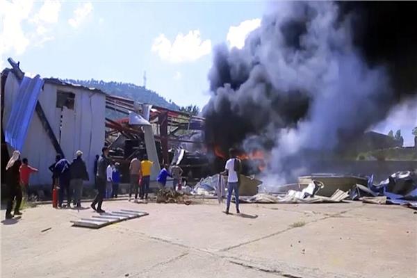 اثار القصف الاثيوبي علي عاصمة أقليم تيجراي
