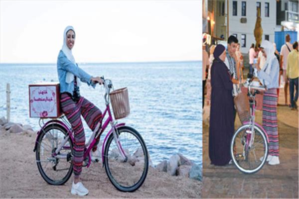 حلم «بنوتة إسكندرية»  على دراجة «بينك»