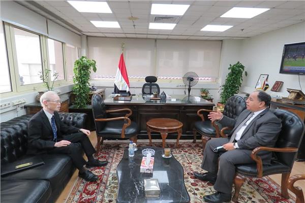 جانب من  لقاء الدكتور محمد معيط وزير المالية مع السفير اليابانى بالقاهرة 