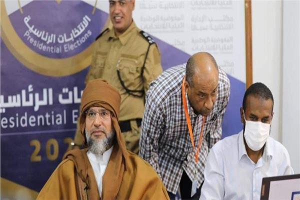 أول ظهور لسيف الإسلام القذافي أثناء ترشحه للرئاسة في ليبيا