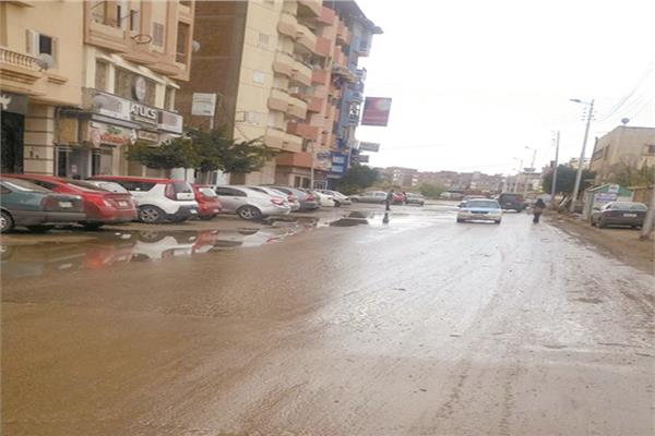 سقوط أمطار فى محافظة دمياط