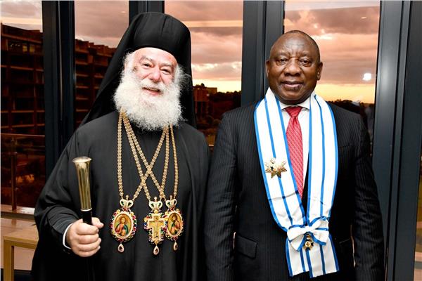 البابا ثيودروس يلتقي مع رئيس جنوب إفريقيا