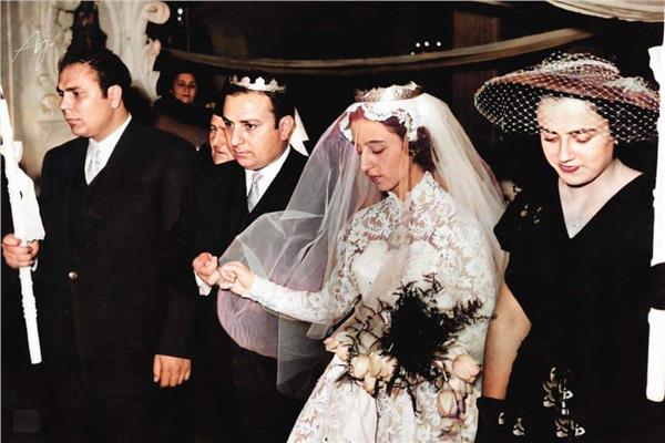 صورة من زفاف عاصي الرحباني وفيروز