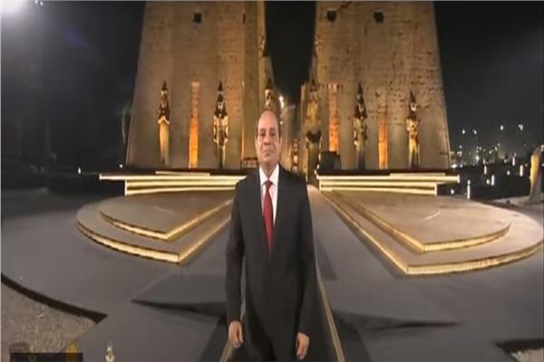  الرئيس عبدالفتاح السيسى خلال  الاحتفال 