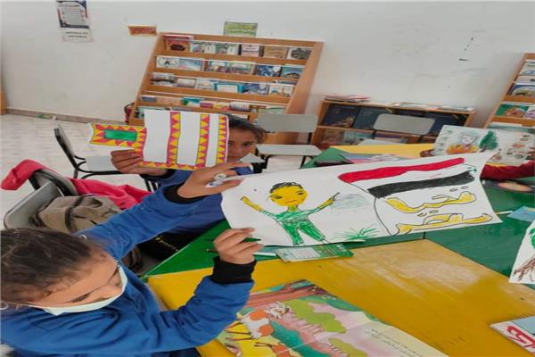 ورشة رسم على الوجوه للاطفال بمكتبة شرق بولاق