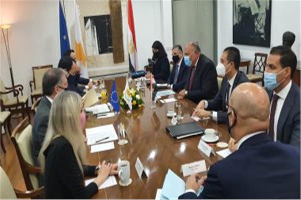 جانب من جلسة المشاورات بين وفدي مصر وقبرص 