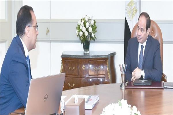 الـرئيس عبدالفتاح السيسى مع د. مصطفى مدبولي رئيس الوزراء