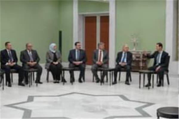 الرئيس السورى يلتقى وفد اتحاد المهندسين العرب لبحث أوجه التعاون وإعادة الإعمار   