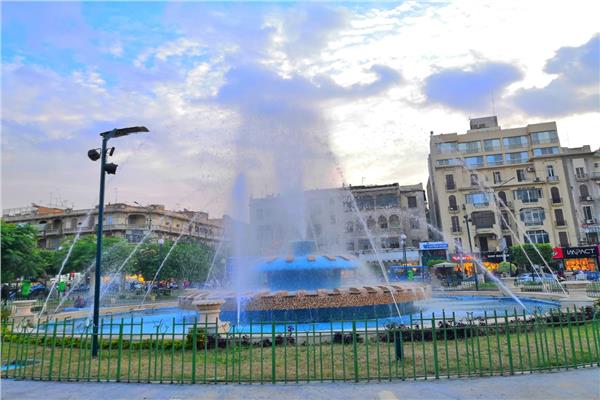 نظافة القاهرة تعيد تشغيل نافورة حديقة غرناطة 
