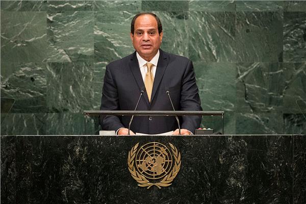 الرئيس المصري عبد الفتاح السيسي في الامم المتحدة 