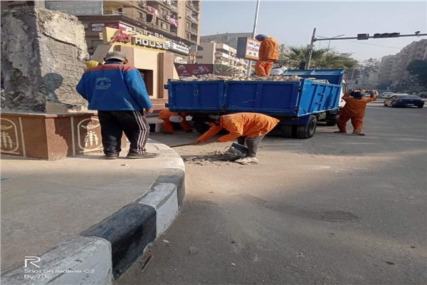 استمرار حملات رفع الاشغالات والنظافة بالقاهرة 