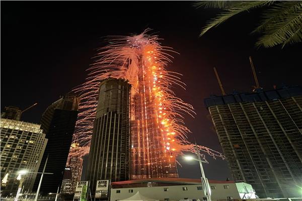 برج خليفة أثناء استقبال العام الجديد