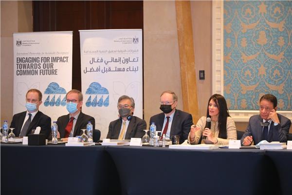 رانيا المشاط وزيرة التعاون الدولي خلال كلمتها فى المؤتمر 