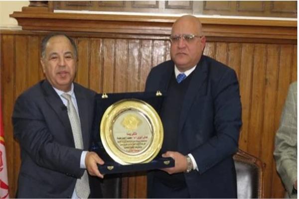 تكريم وزير المالية بكلية التجارة بجامعة القاهرة