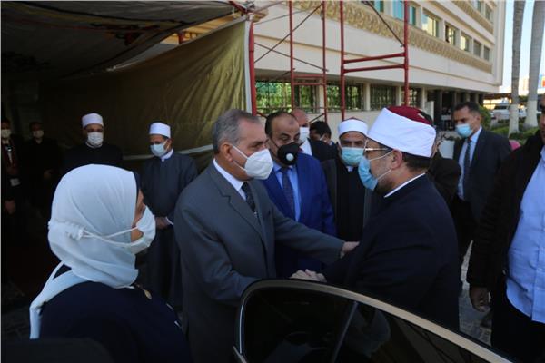محافظ كفر الشيخ يستقبل وزير الأوقاف لافتتاح مسجد الأنصاري 
