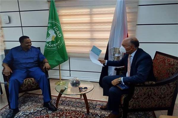 السفير المصري في جيبوتي يلتقي بالسكرتير التنفيذي لمنظمة الإيقاد