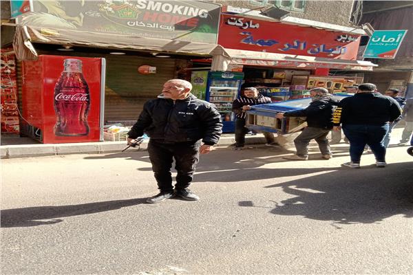 رفع 100 حالة إشغال وإزالة كافة التعديات بشارع بشتيل