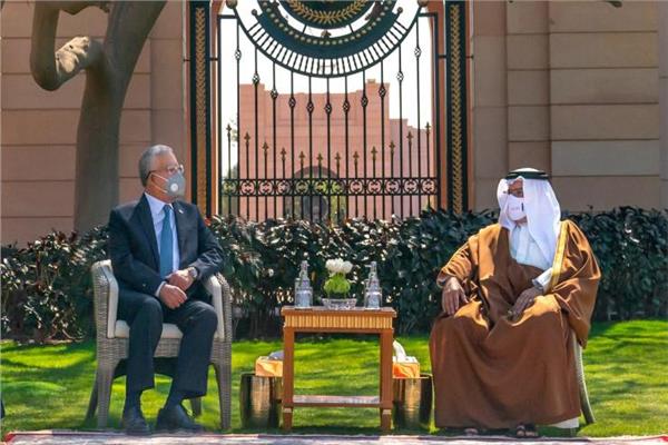 اثناء لقاء رئيس مجلس النواب مع ولي عهد مملكة البحرين رئيس مجلس الوزراء