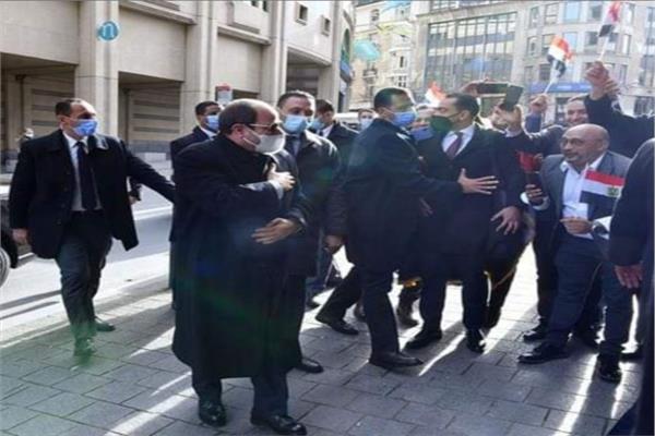 استقبال الجالية المصرية للرئيس السيسي في بروكسل 