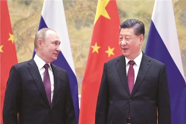 بوتين وجين بينج أثناء دورة الألعاب الأولمبية الشتوية فى بكين