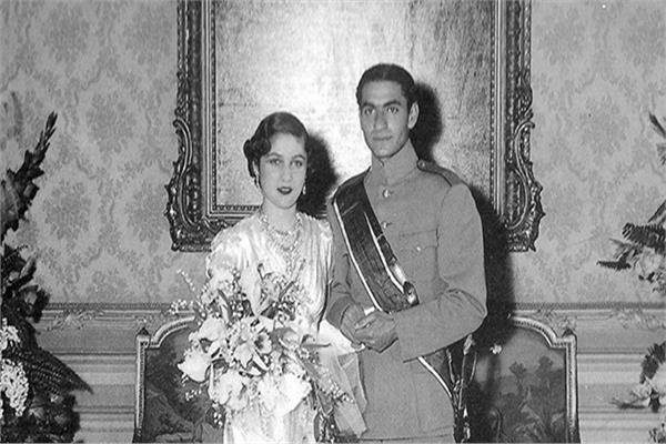 الأميرة فوزية و محمد رضا بهلوي ولي عهد إيران