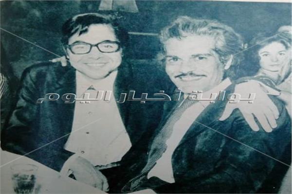 الفنان العالمي عمر الشريف مع سمير الإسكندراني
