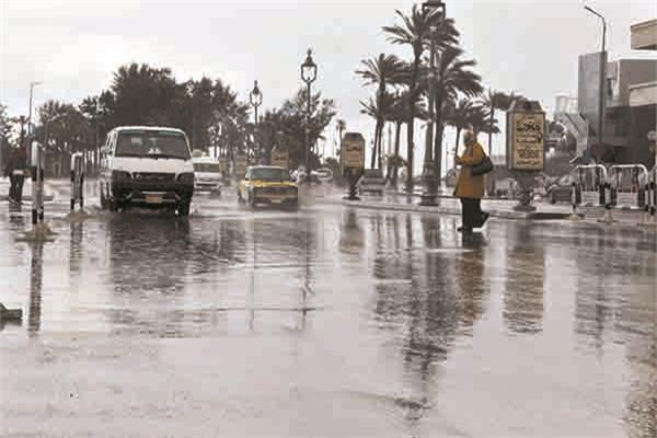 الأمطار تضرب محافظة الإسكندرية