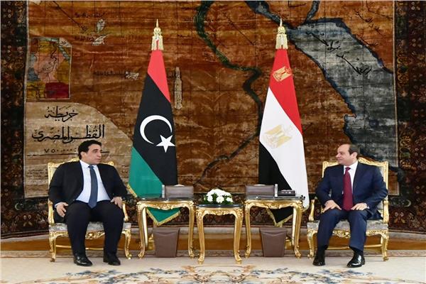 الرئيس السيسي يتسقبل رئيس المجلس الرئاسي الليبي