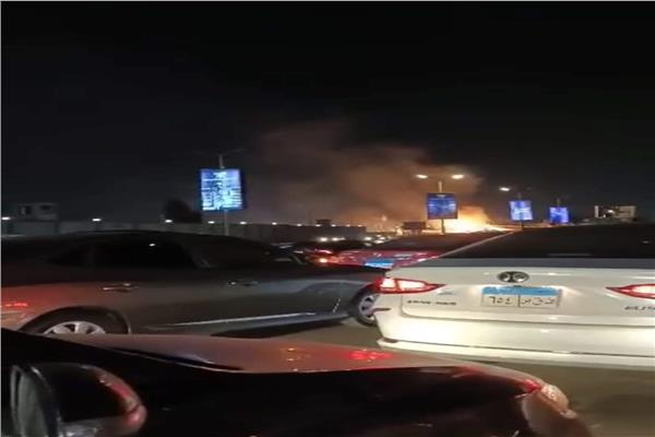 حريق خط الغاز بمدينة نصر