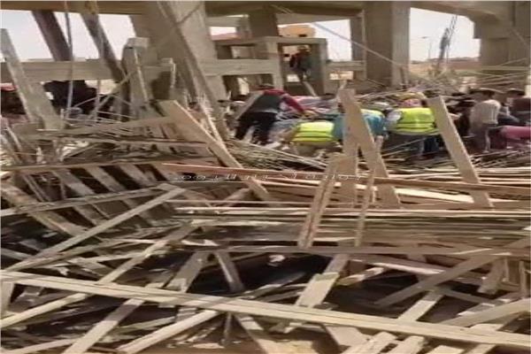 انهيار سقف مسجد تحت الإنشاء ببدر