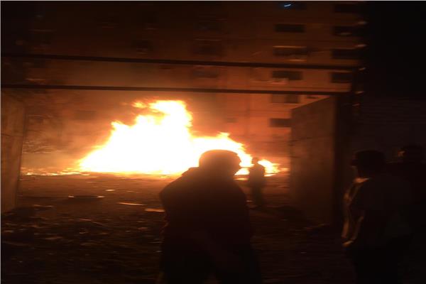 حريق مستودع اخشاب بمدينة نصر