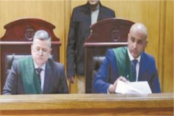 هيئة المحكمة برئاسة المستشار محمد الجندى