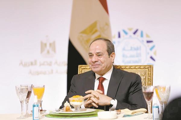الرئيس عبدالفتاح السيسى خلال فعاليات إفطار الأسرة المصرية 