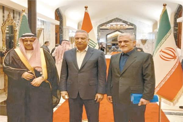 أول صورة للحوار الذى جمع رئيس الوزراء العراقى مع مسئولين أمنيين فى السعودية وإيران