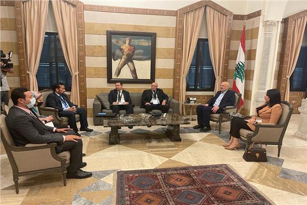 لقاء بعثة جامعة الدول العربية مع وزير الداخلية اللبنانى 