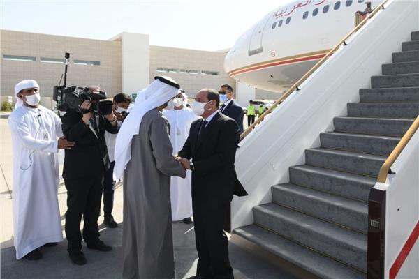 الرئيس عبد الفتاح السيسي خلال مغادرة الامارات