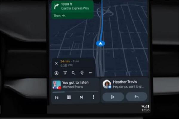 شاشة عرض تطبيق «أندرويد أوتو» للسيارات