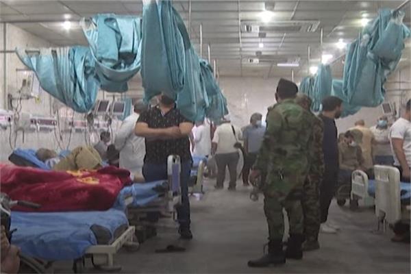 دخول العراقيين المستشفيات  بسبب العاصفة الرميلة