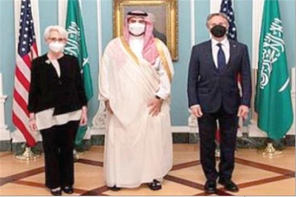 جانب من المُباحثات السعودية الأمريكية فى واشنطن
