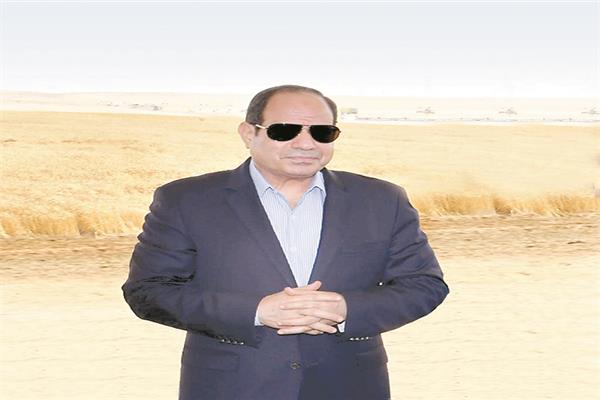 الرئيس السيسى خلال افتتاح مشروع مستقبل مصر للإنتاج الزراعى