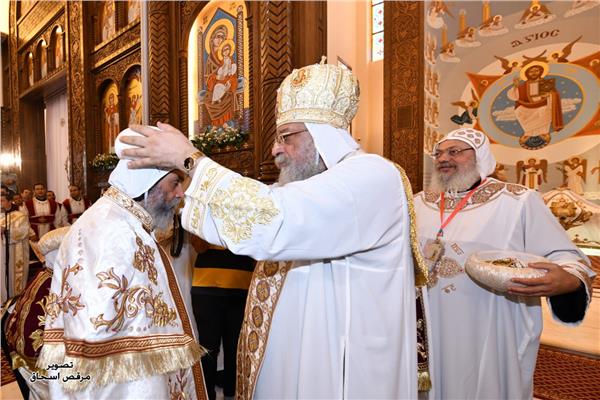 البابا تواضروس الثاني اثناء ترسيم الأنبا بيشوي