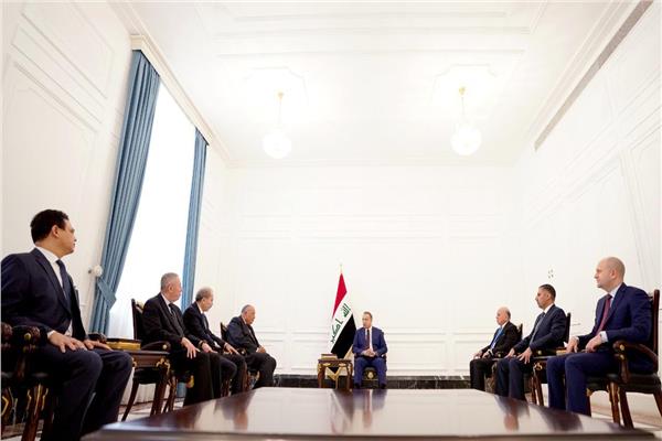 خلال لقاء شكري ونظيره الأردني مع رئيس الوزراء العراقي ببغداد 