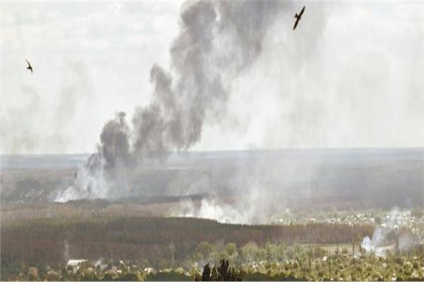 تصاعد الدخان جراء المعارك فى سيفيرودونيتسك