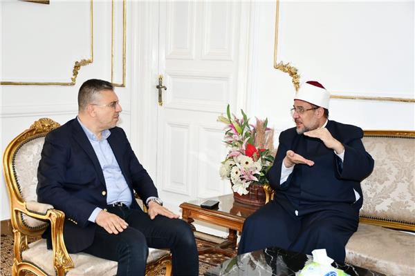  وزير الأوقاف يستقبل الدكتور عمرو الليثى رئيس اتحاد الإذاعات الإسلامية