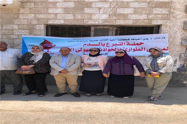 صحة البحيره تنظم حملة للتبرع بالدم بقرية جواد حسنى بمركز أبوحمص 